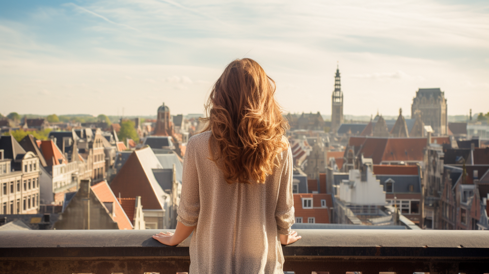 Bemmerzaal Woman Looking Over City