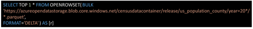 Screenshot SQL query